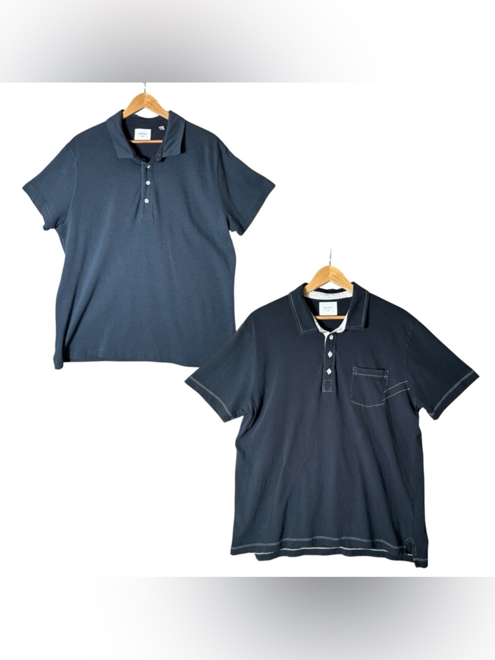 Billy Reid Polo‎ Shirts Lot of 2 Mens XL Short Sleeve Soft Preppy College School